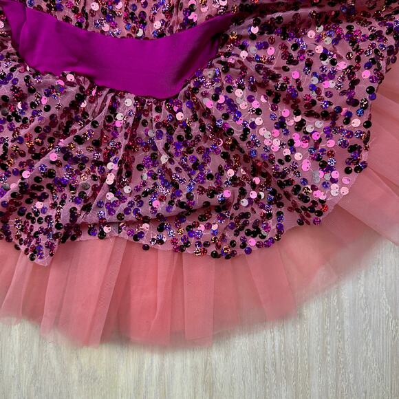 Curtain Call Costumes Pink Peach Paradise Sequin Tulle Dance Recital Dress CSM - Picture 8 of 16